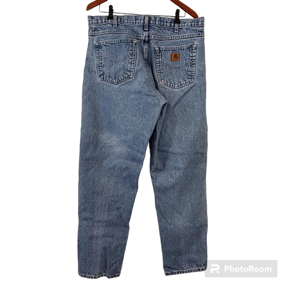 Carhartt Jeans Size 38 x 32 (actual 36 x 31)  B1113 DST Casual Work - Picture 2 of 7